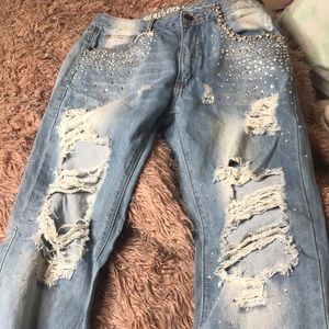 Rhinestone jeans